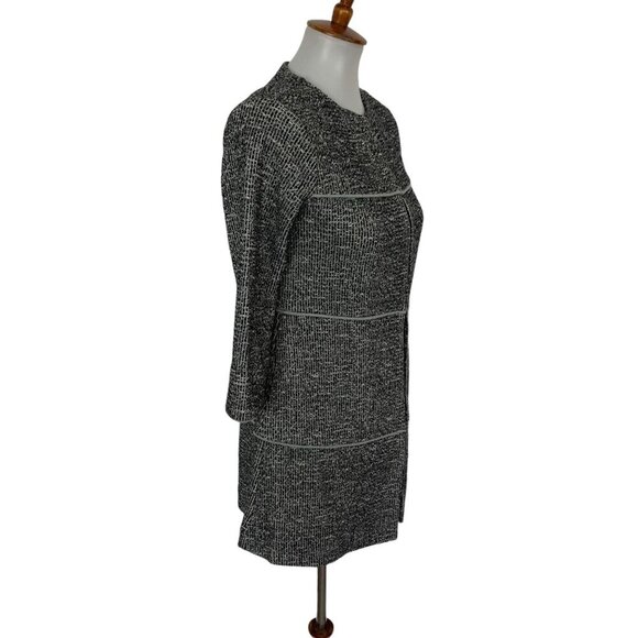 Cabi The Times Jacket XXS Tweed Hook Eye Closure Black White Career Classic - Picture 3 of 6